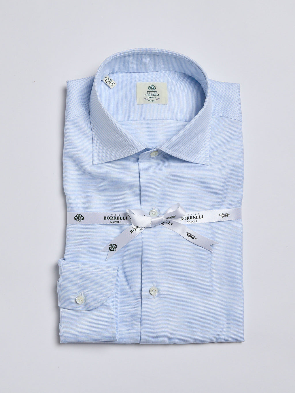 TEXTURED COTTON SHIRT - SKY BLUE