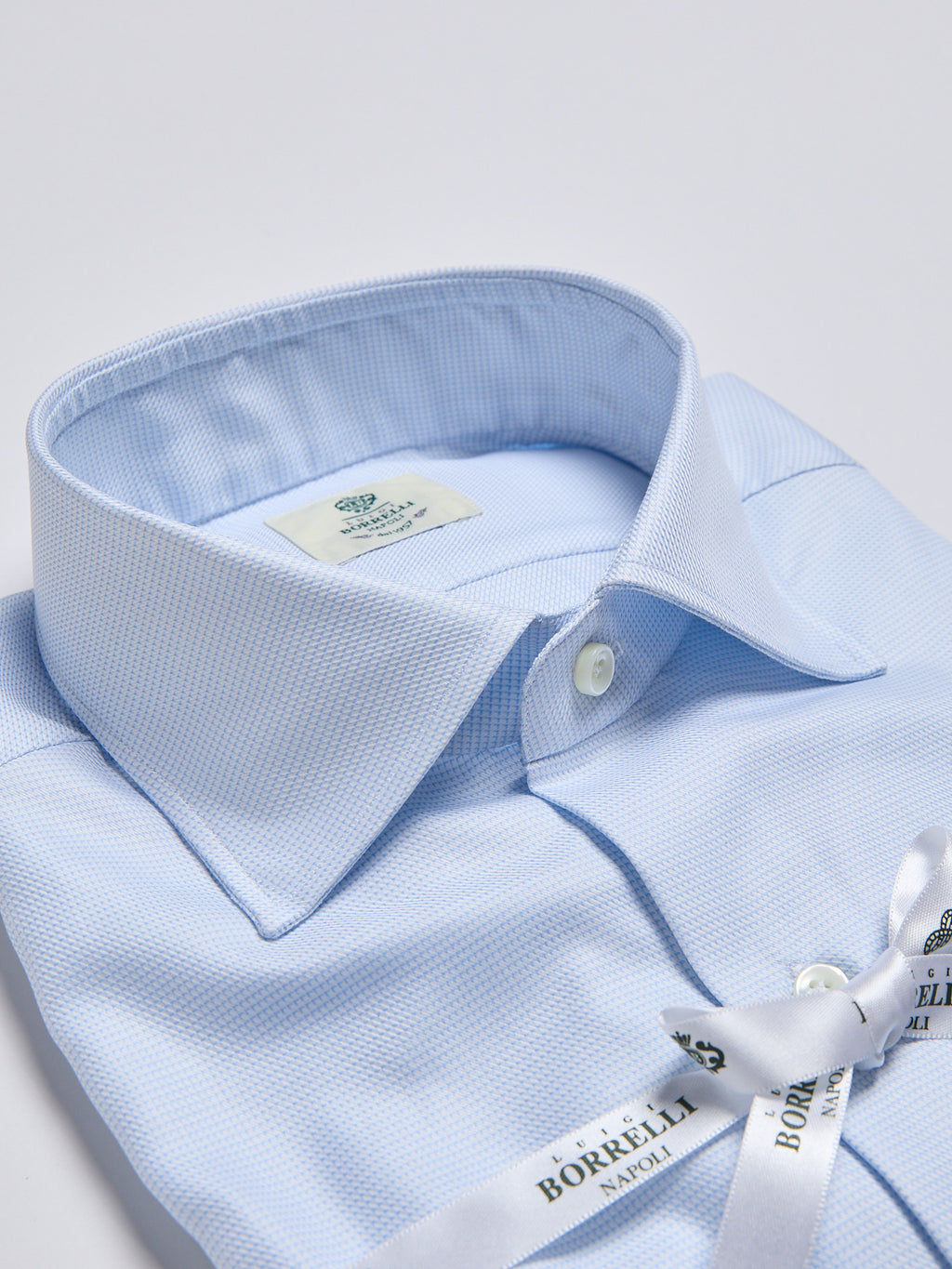 TEXTURED COTTON SHIRT - SKY BLUE