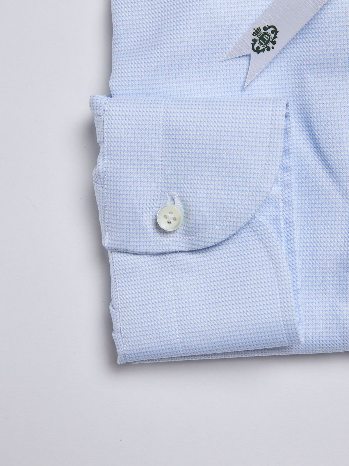 TEXTURED COTTON SHIRT - SKY BLUE