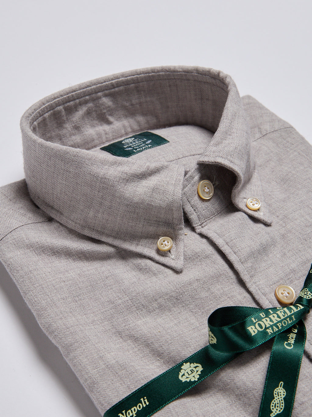 FLANNEL "BUTTON-DOWN" SHIRT - LIGHT GREY