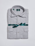 "SAFARI" MODEL FLANNEL SHIRT - GREY