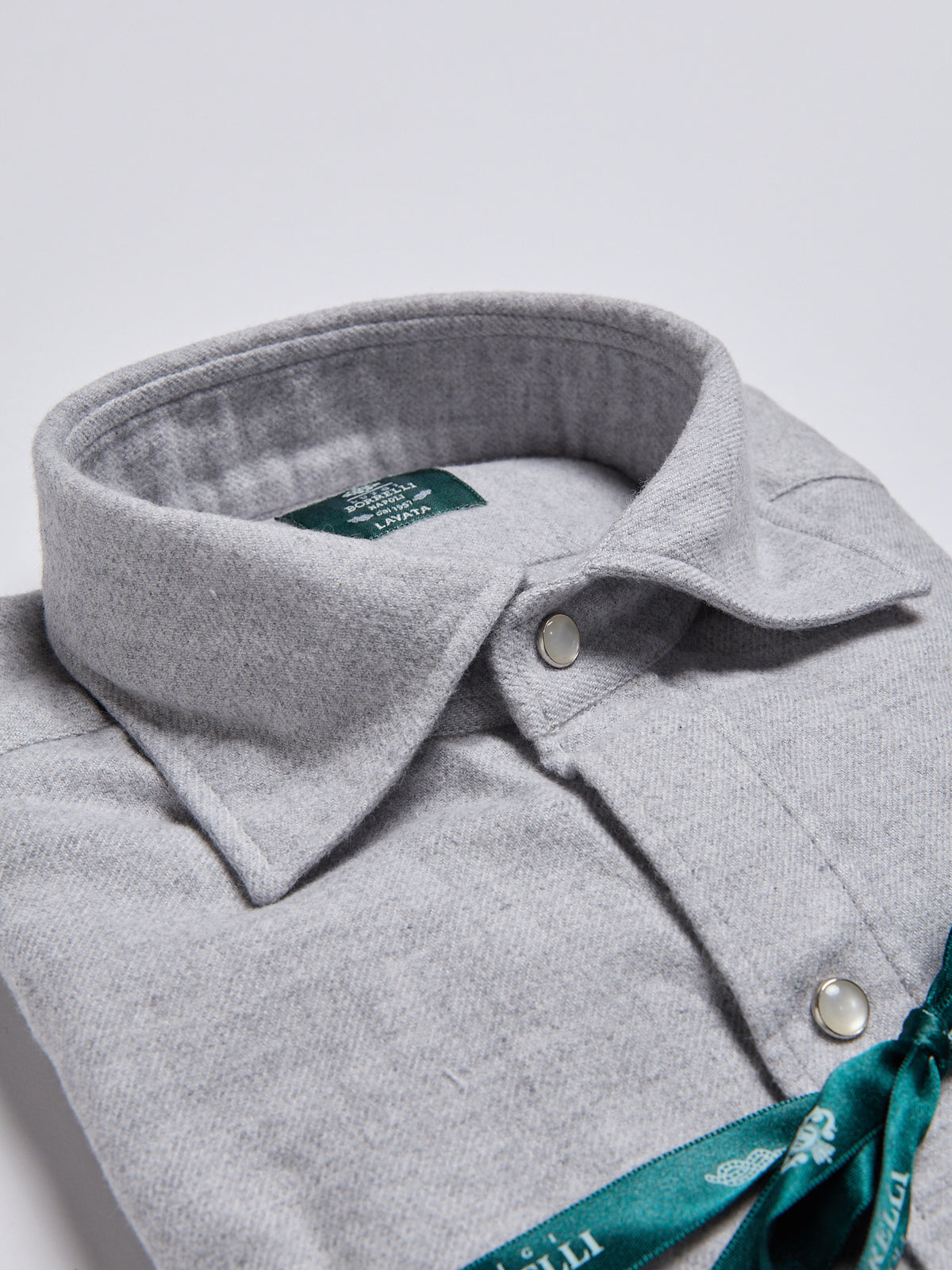 "SAFARI" MODEL FLANNEL SHIRT - GREY