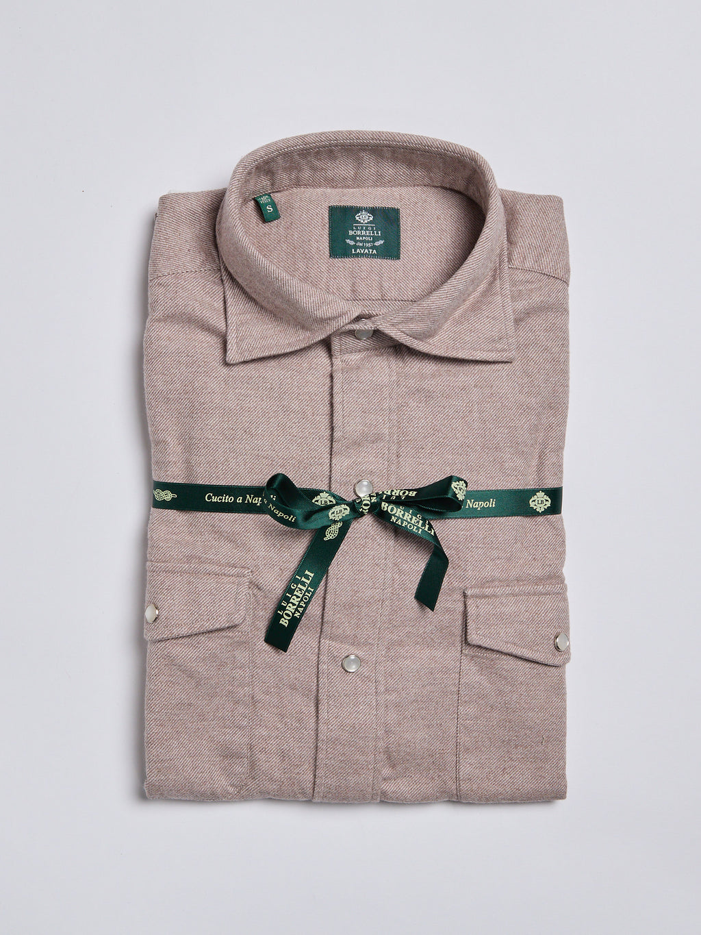 "SAFARI" MODEL FLANNEL SHIRT - BEIGE