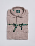 "SAFARI" MODEL FLANNEL SHIRT - BEIGE