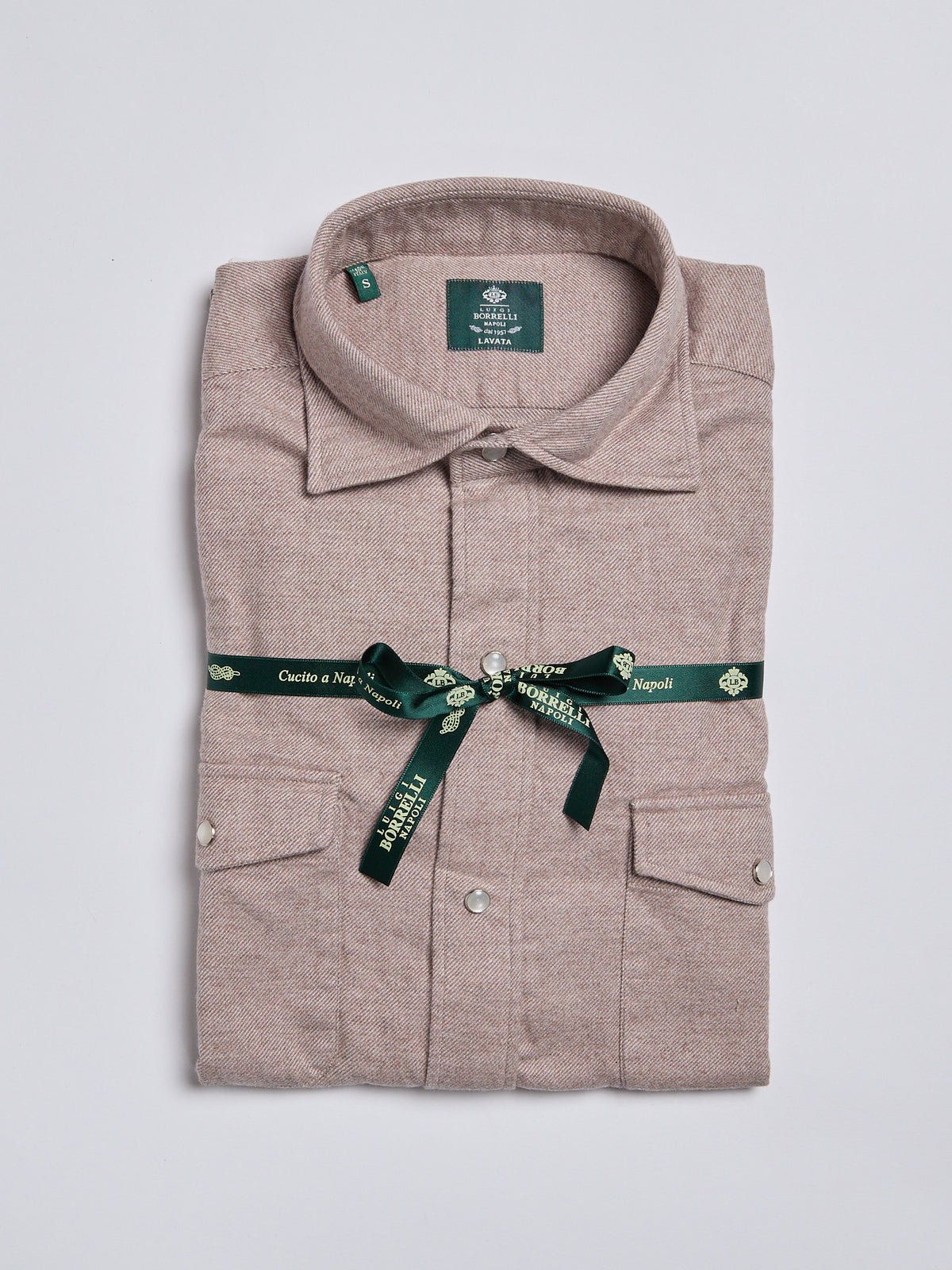 "SAFARI" MODEL FLANNEL SHIRT - BEIGE