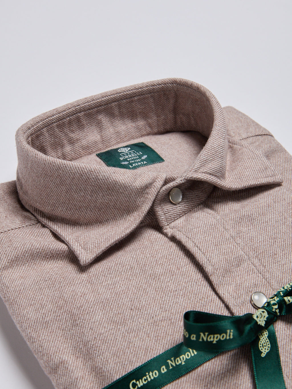 "SAFARI" MODEL FLANNEL SHIRT - BEIGE
