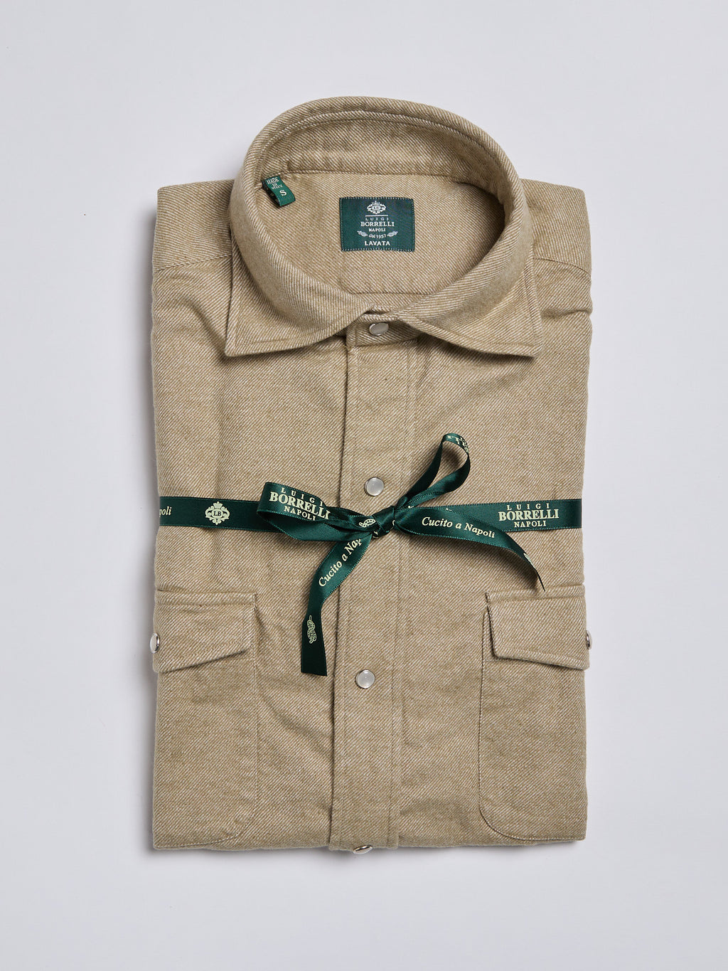 "SAFARI" MODEL FLANNEL SHIRT - GREEN