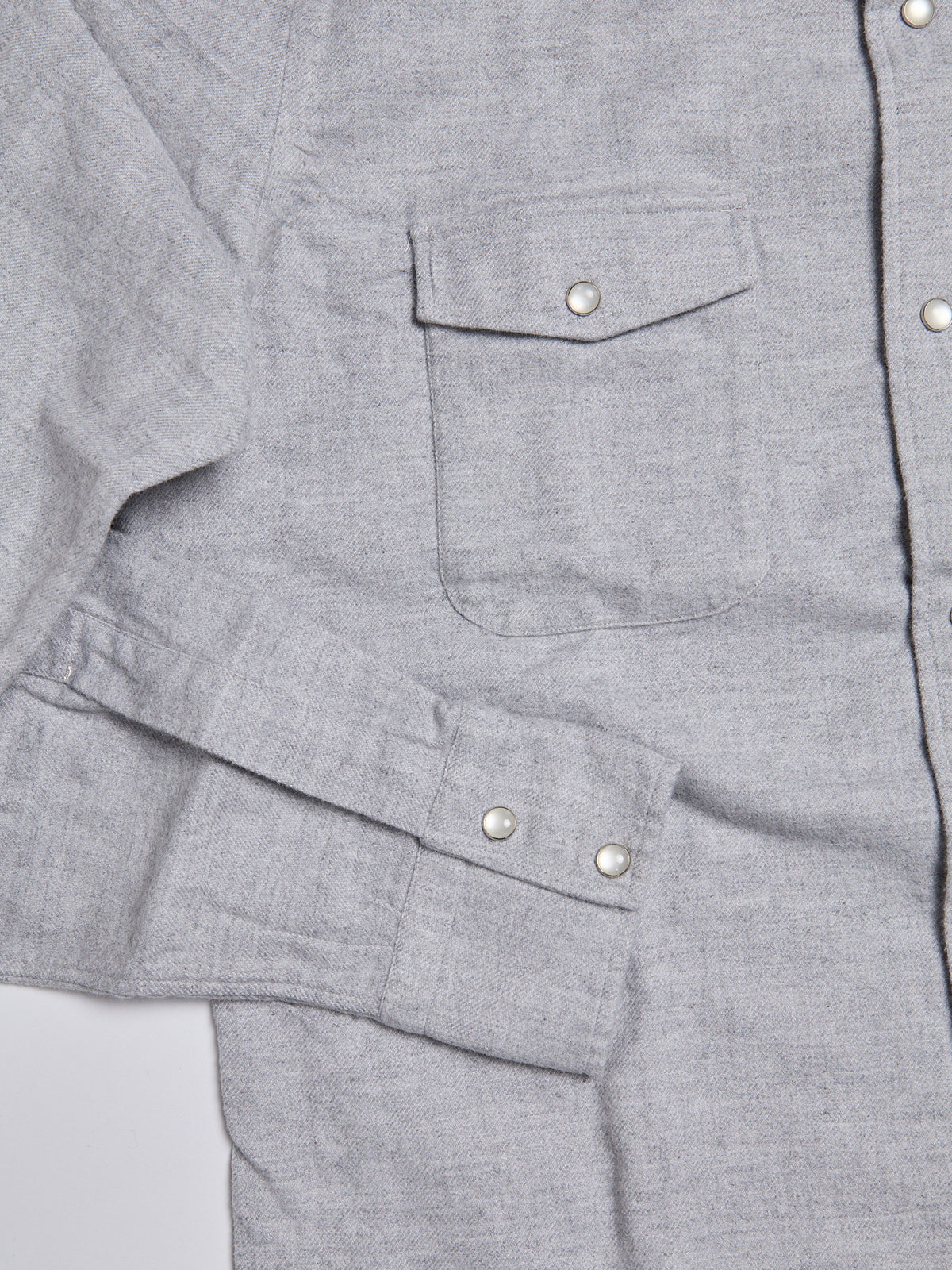 "SAFARI" MODEL FLANNEL SHIRT - GREY