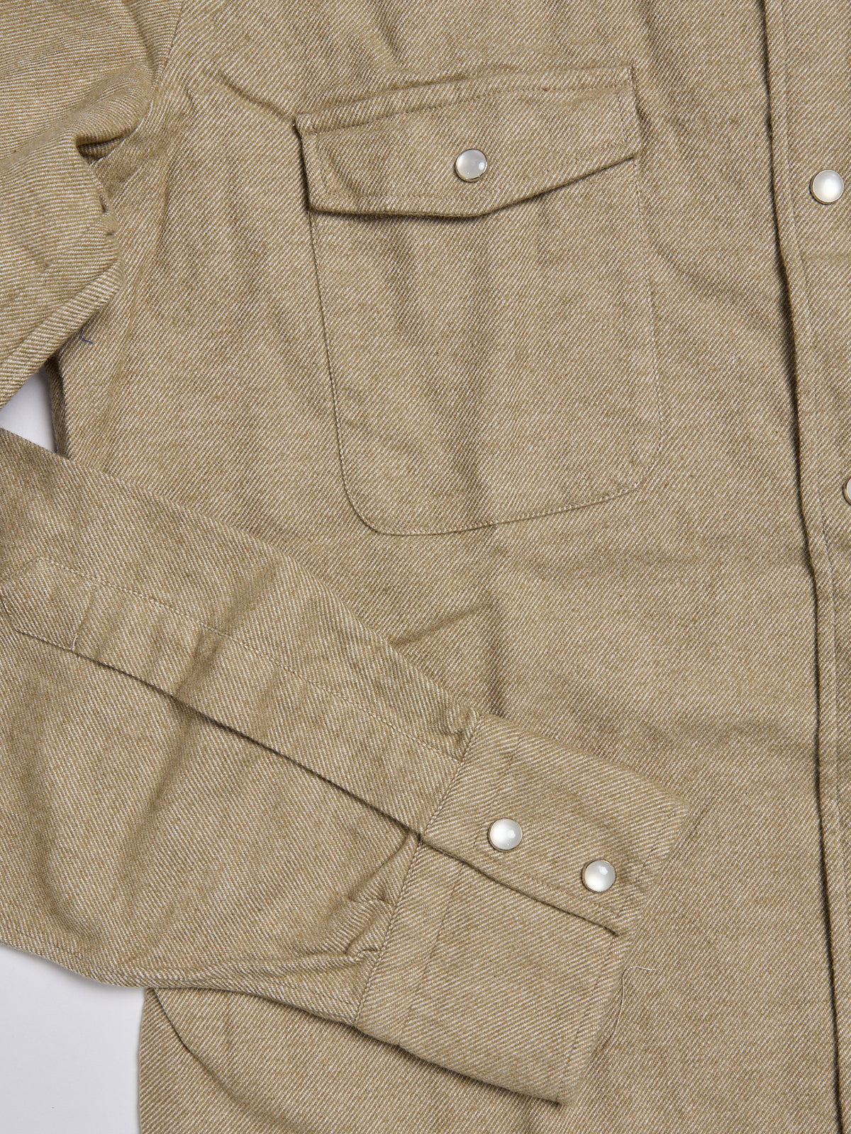 "SAFARI" MODEL FLANNEL SHIRT - GREEN