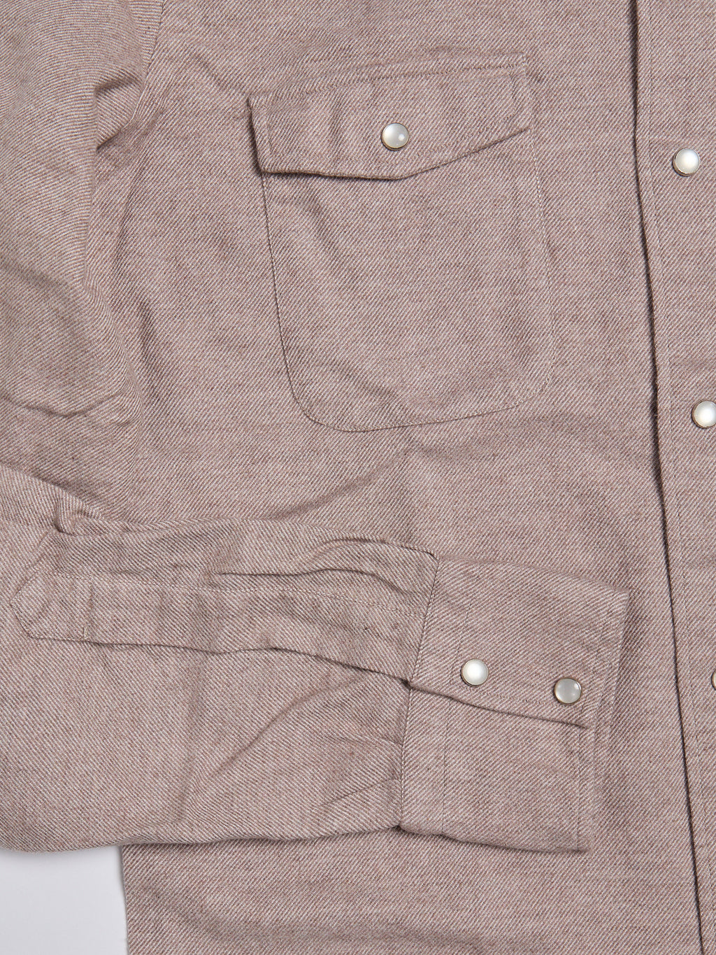 "SAFARI" MODEL FLANNEL SHIRT - BEIGE