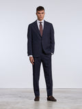 SINGLE-BREASTED WOOL/CASHMERE BLEND SUIT - BLUE