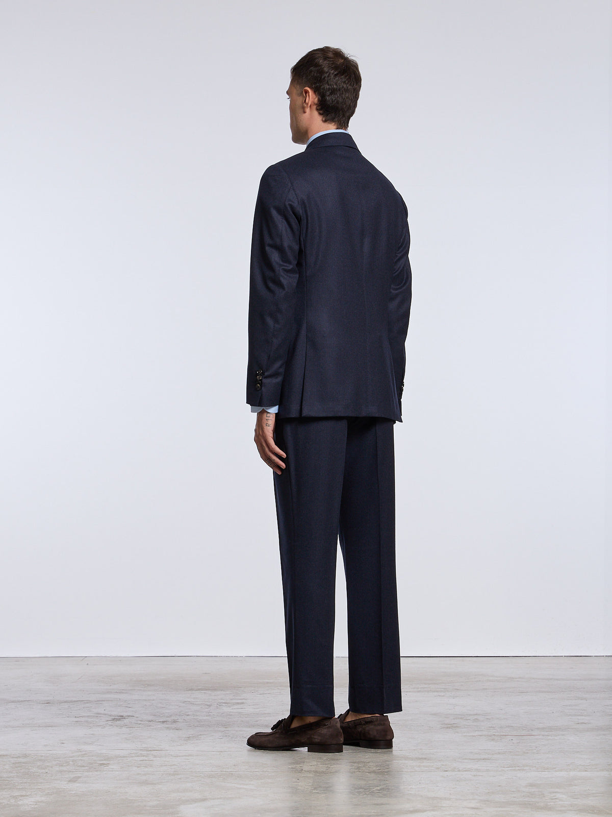SINGLE-BREASTED WOOL SUIT - BLUE