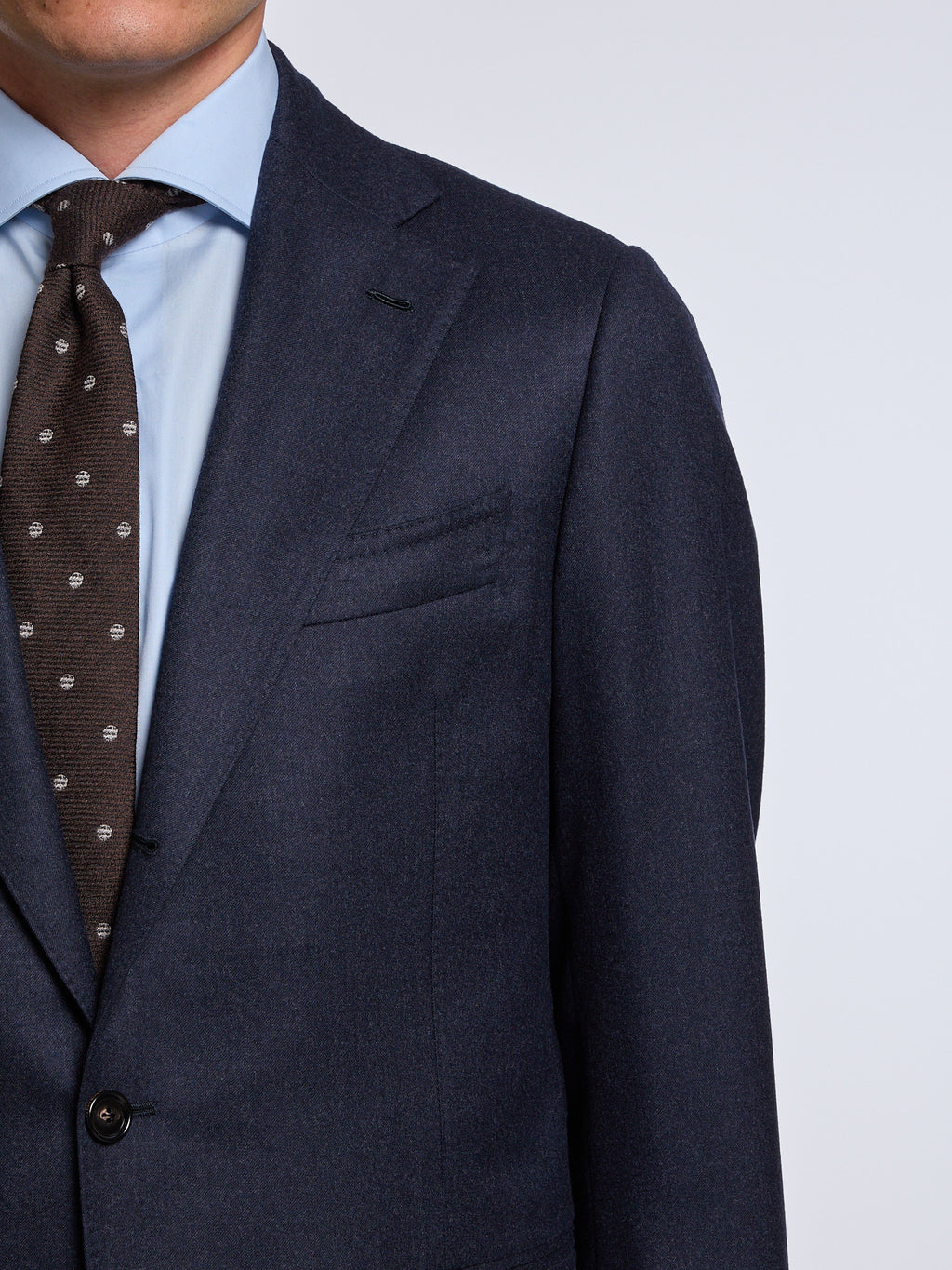 SINGLE-BREASTED WOOL SUIT - BLUE