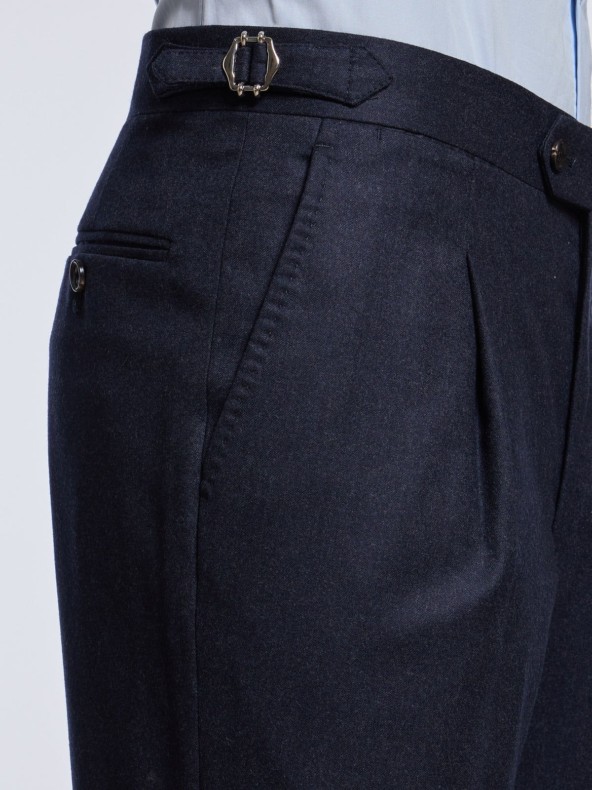 SINGLE-BREASTED WOOL SUIT - BLUE
