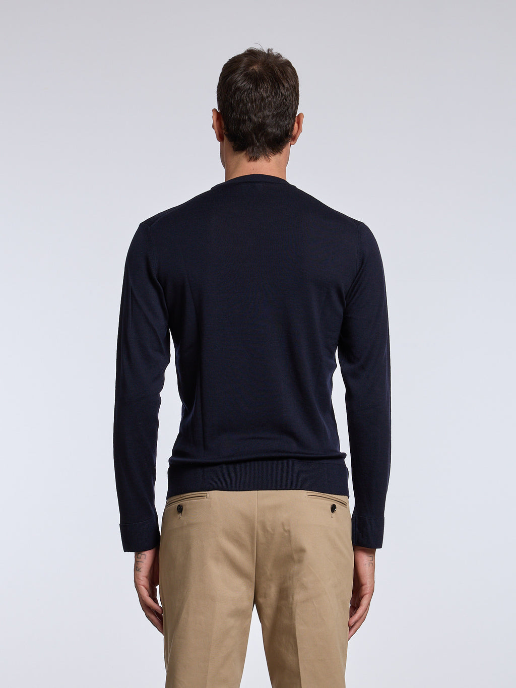 WOOL CREWNECK - BLUE NAVY