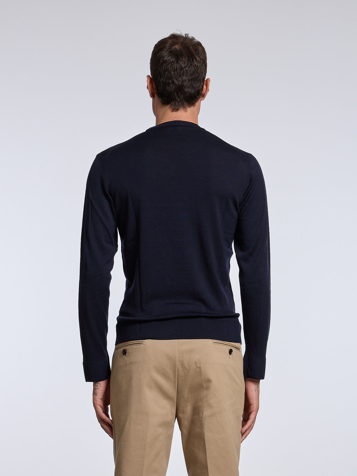 WOOL CREWNECK - BLUE NAVY