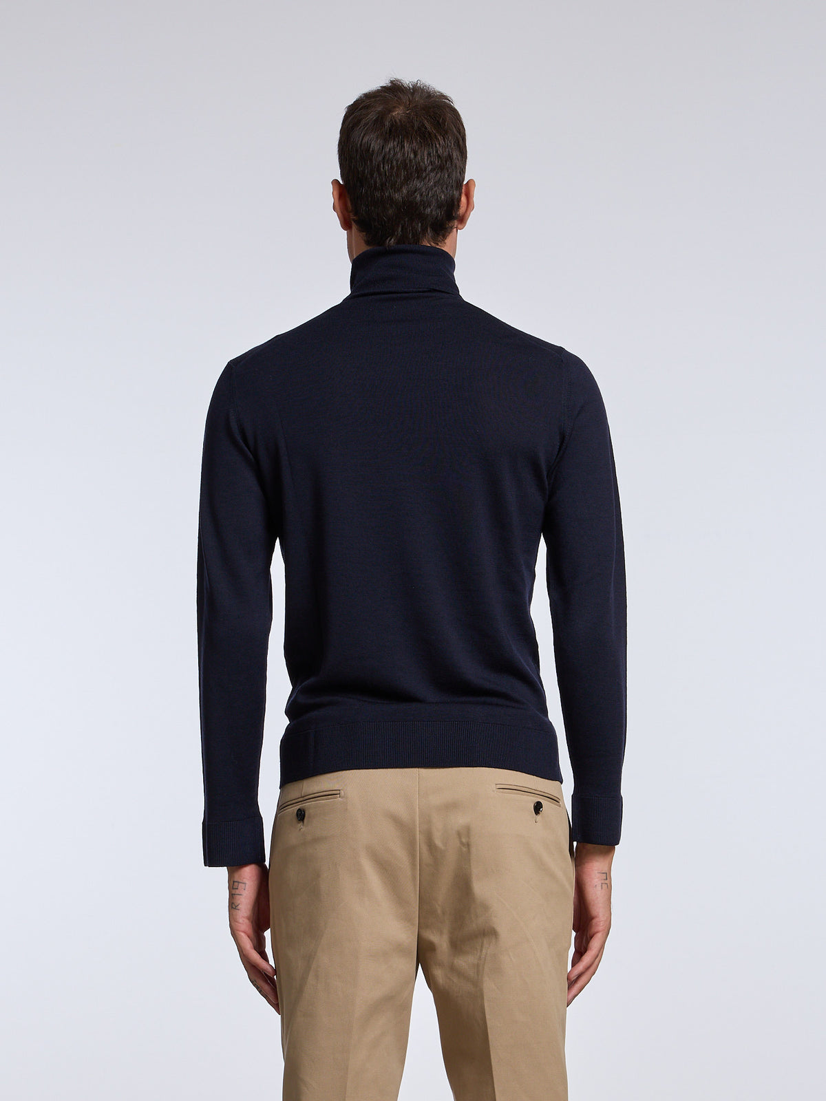 WOOL TURTLENECK - BLUE NAVY