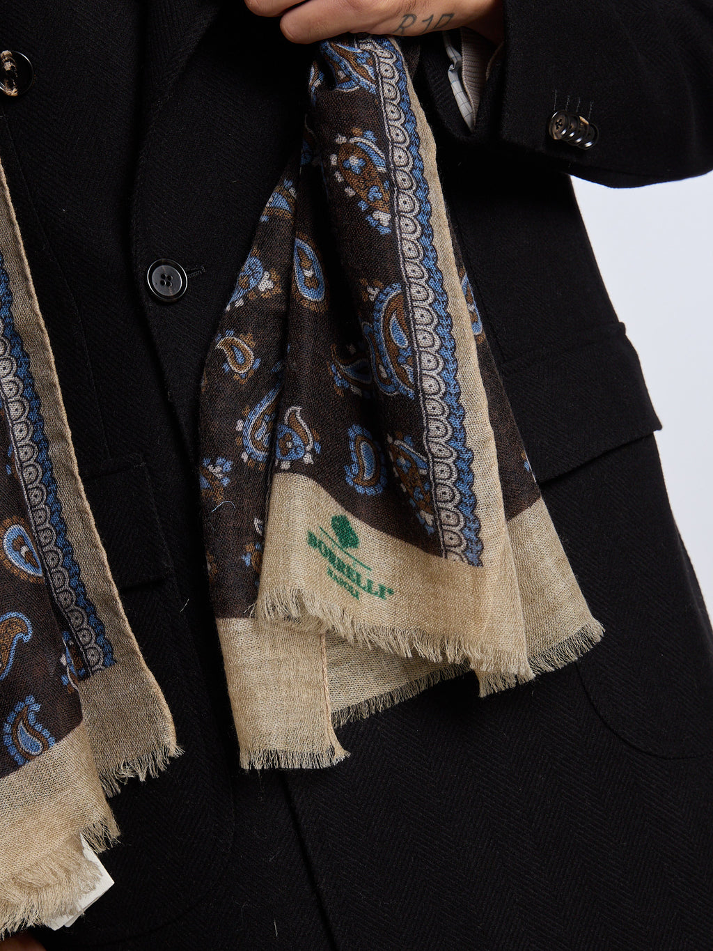 PURE CASHMERE SCARF - BROWN