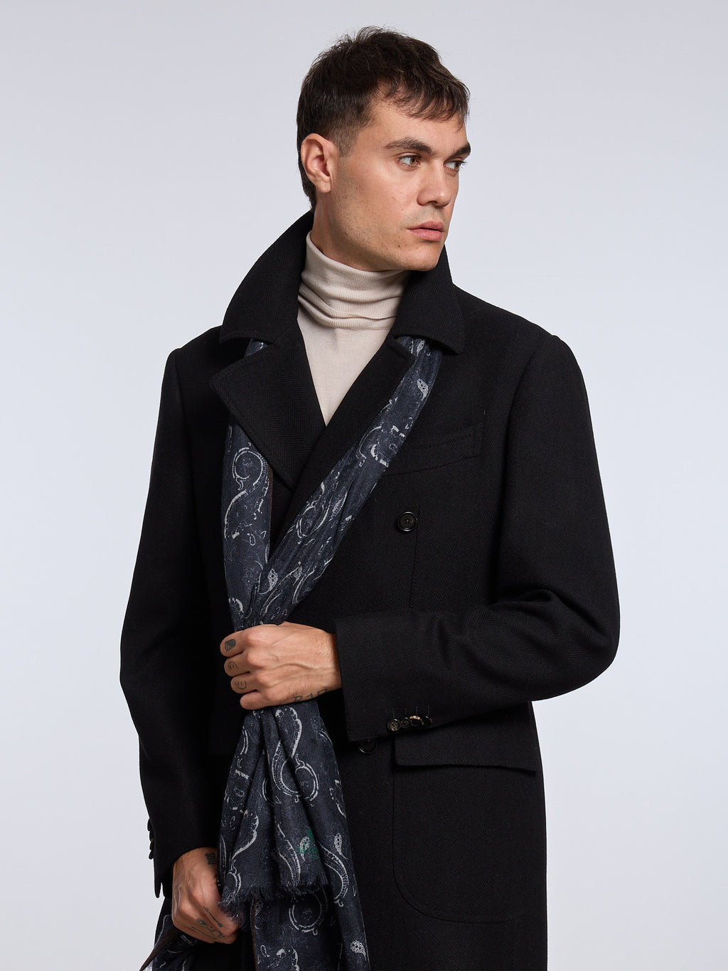 PURE CASHMERE SCARF - BLUE