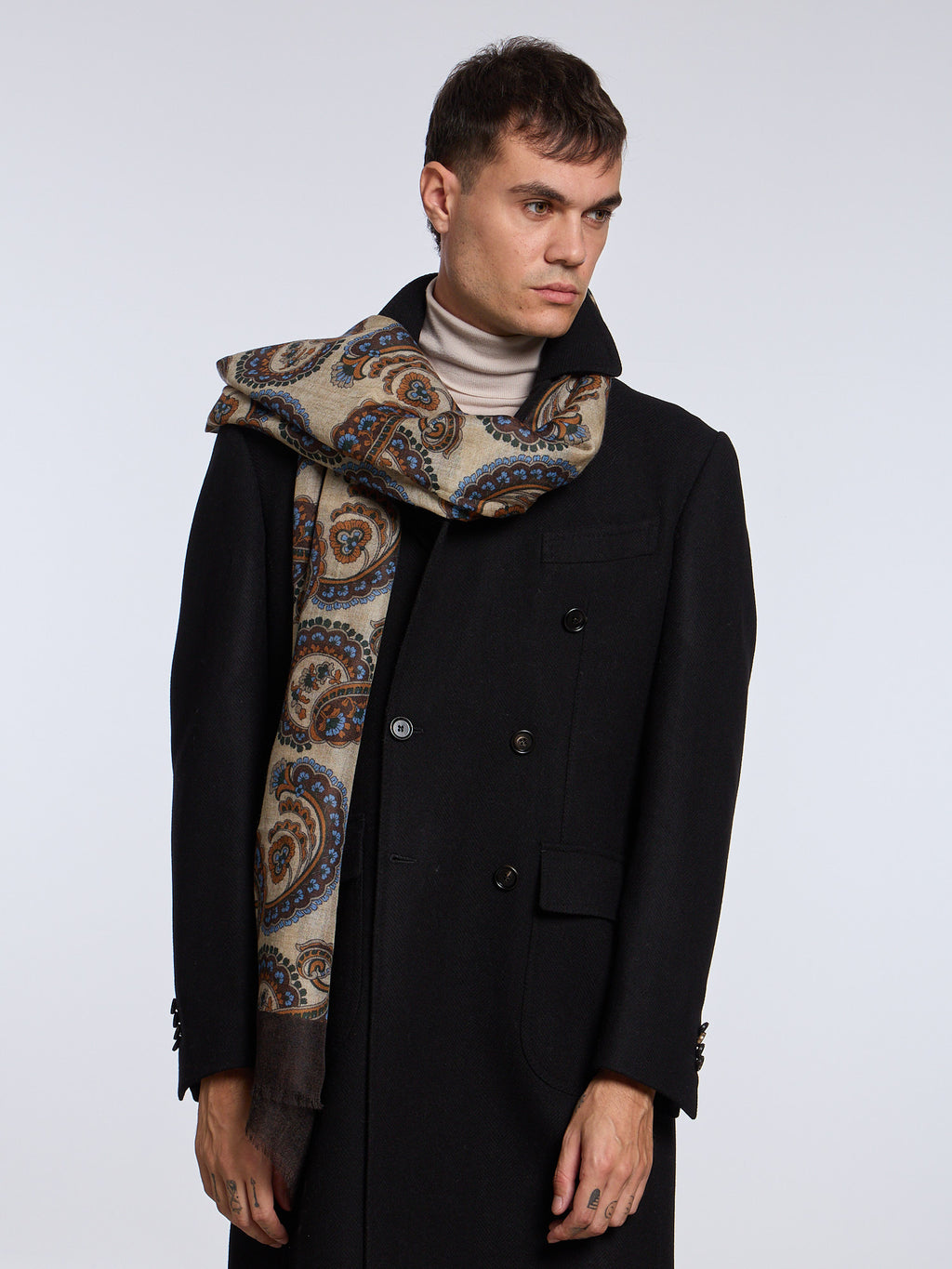 PURE CASHMERE SCARF - BEIGE