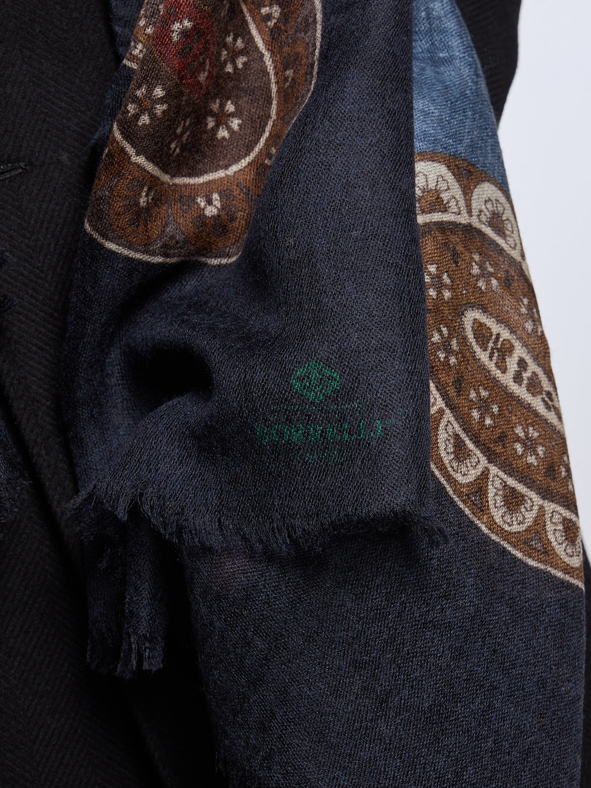 PURE CASHMERE SCARF - BLUE