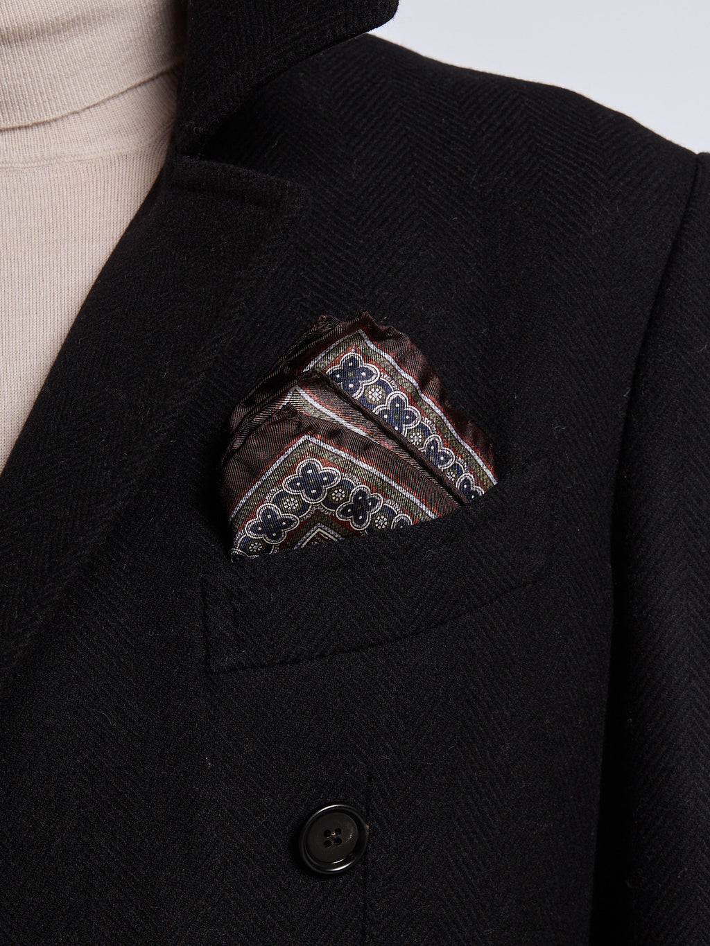 SILK POCKET SQUARE - RUST
