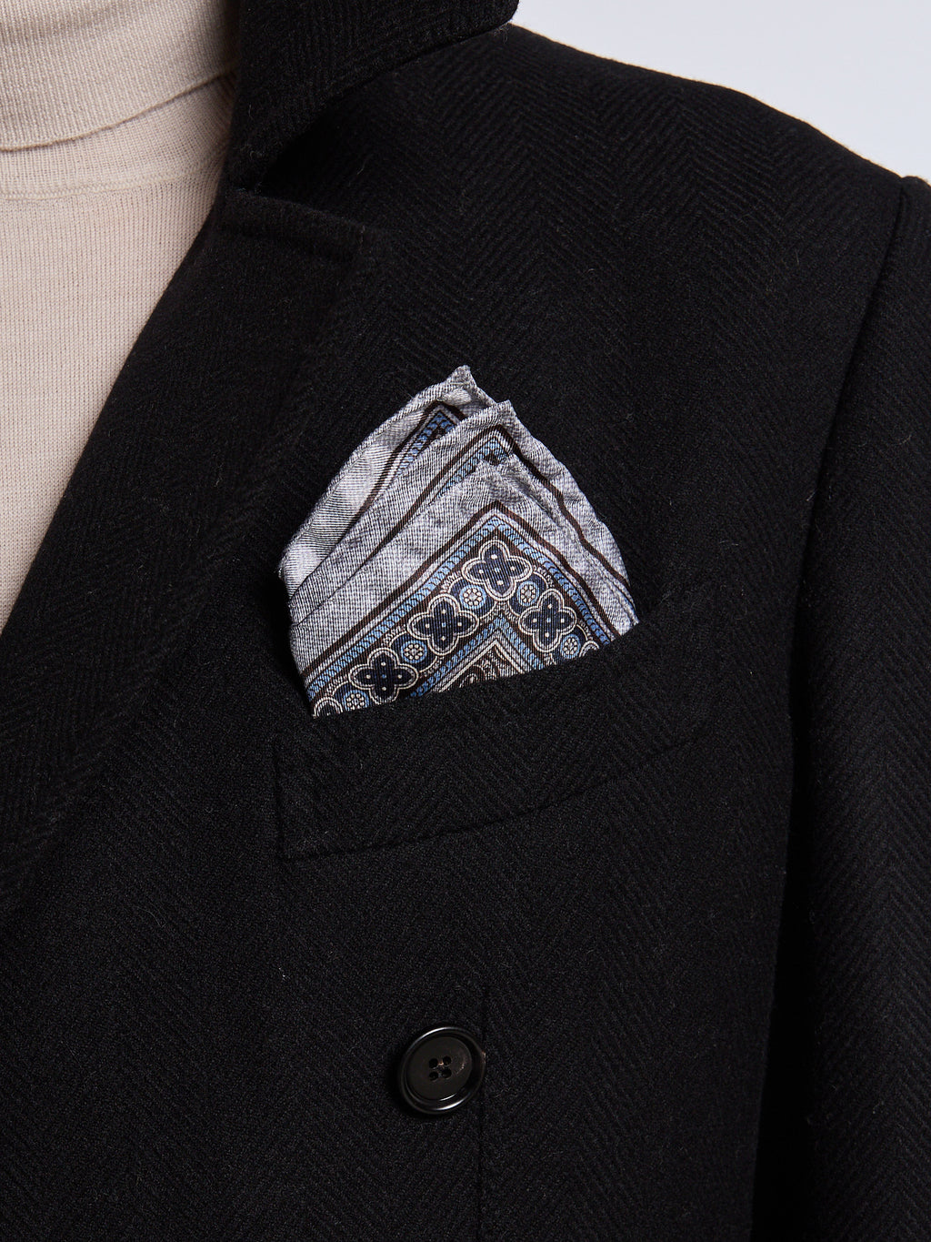 SILK POCKET SQUARE - GREY