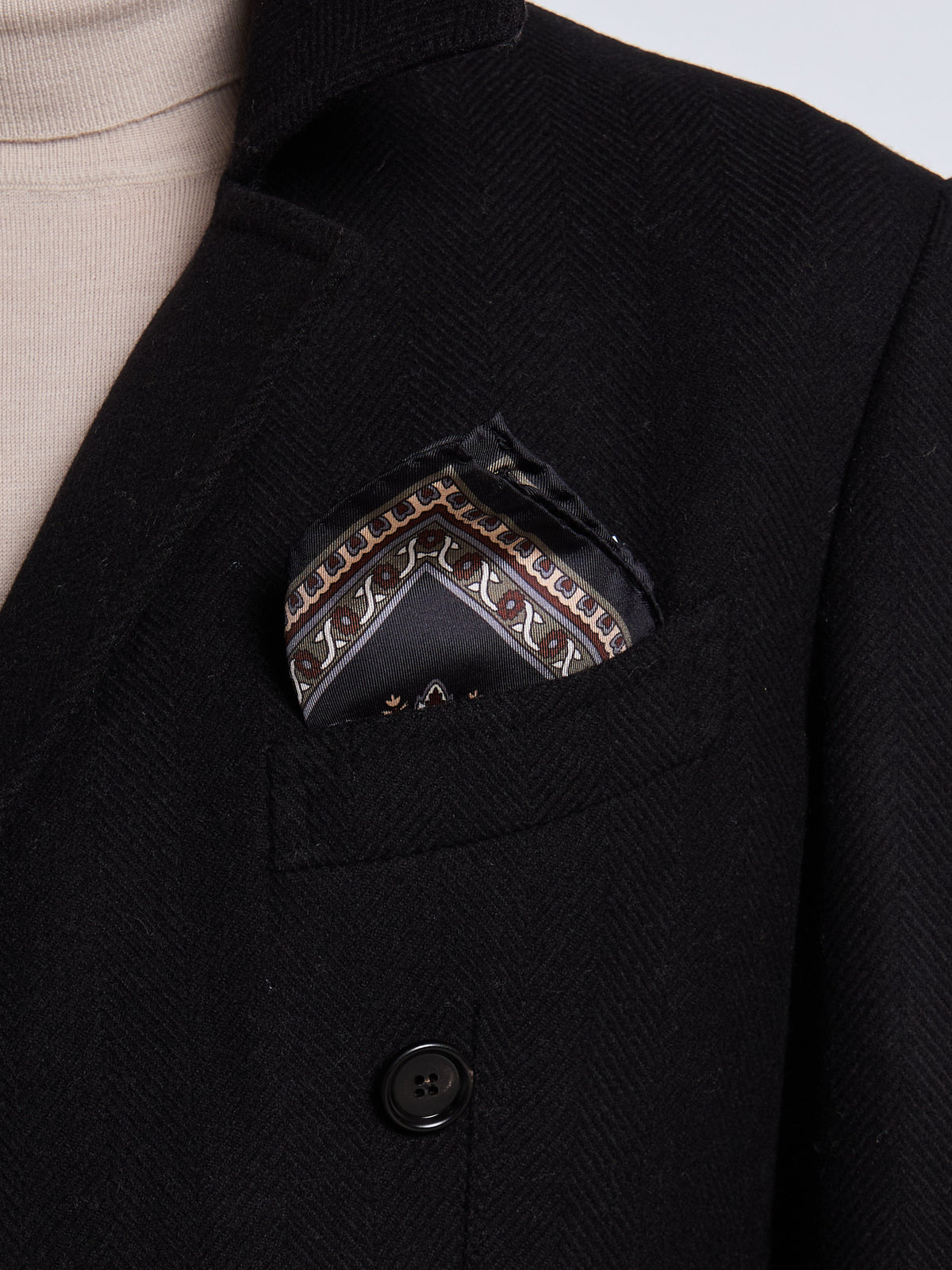 SILK POCKET SQUARE - DARK BLUE
