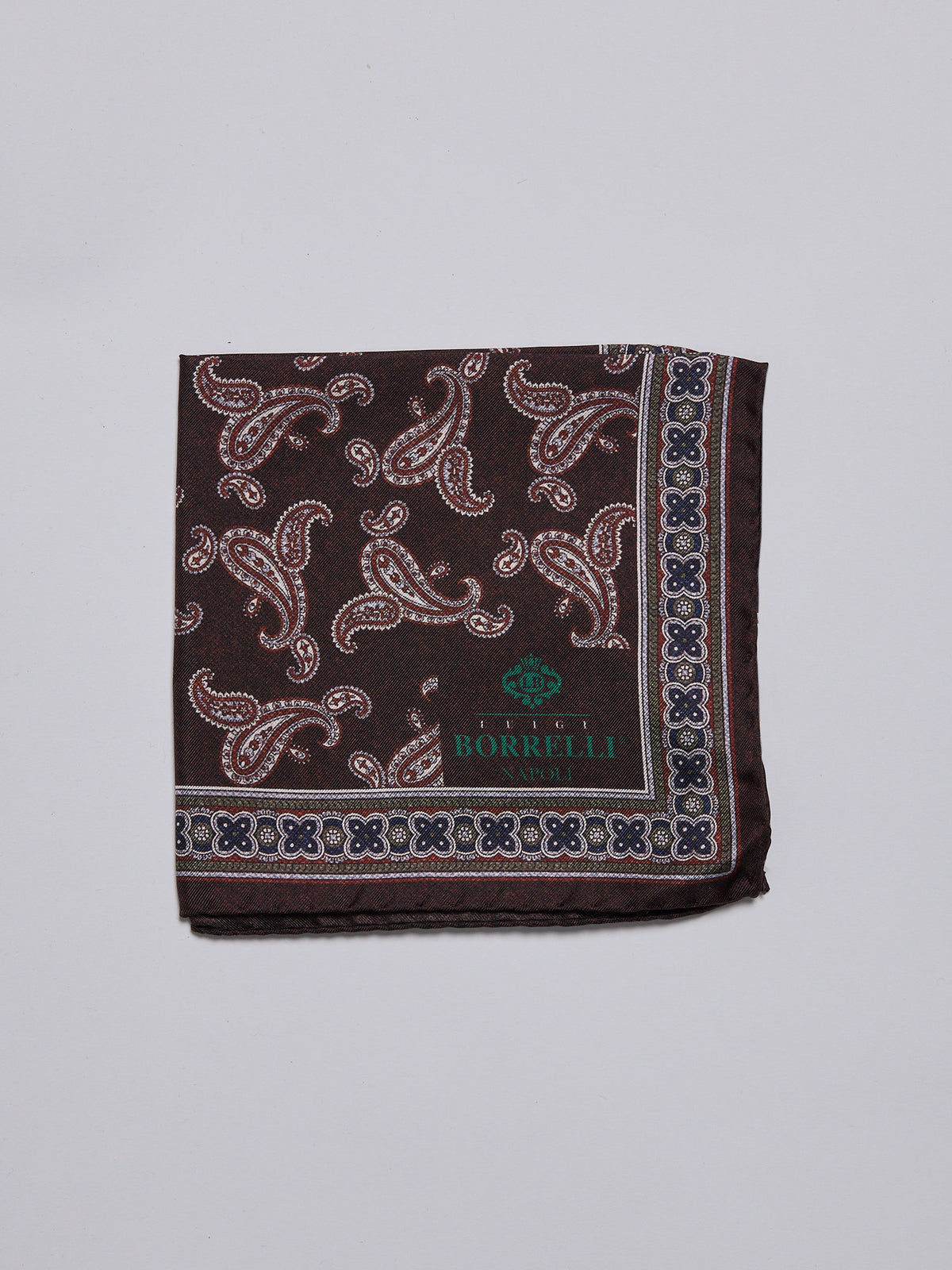 SILK POCKET SQUARE - RUST