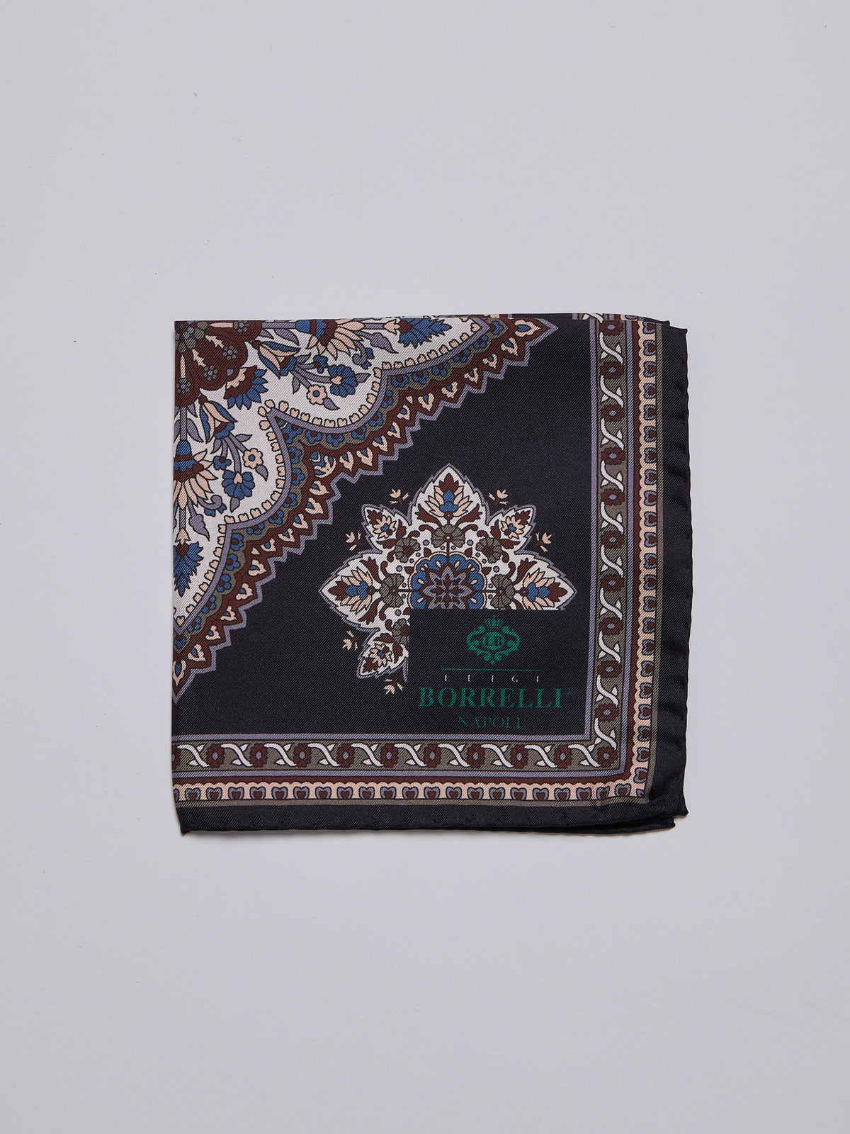 SILK POCKET SQUARE - DARK BLUE