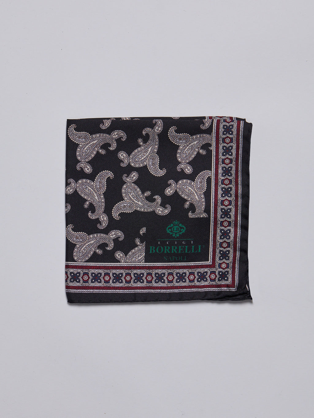 SILK POCKET SQUARE - BLACK