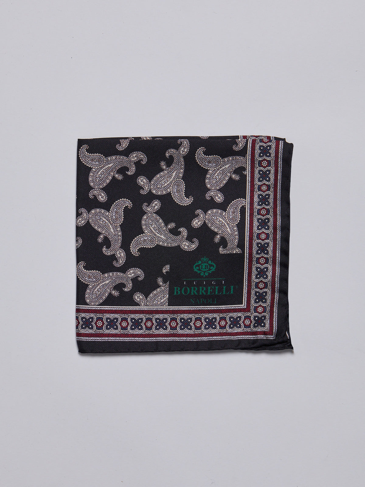 SILK POCKET SQUARE - BLACK