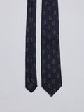 TAILORED WOOL/SILK BLEND TIE - BLUE