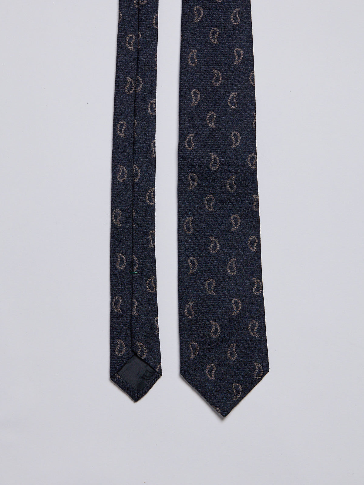 TAILORED WOOL/SILK BLEND TIE - BLUE