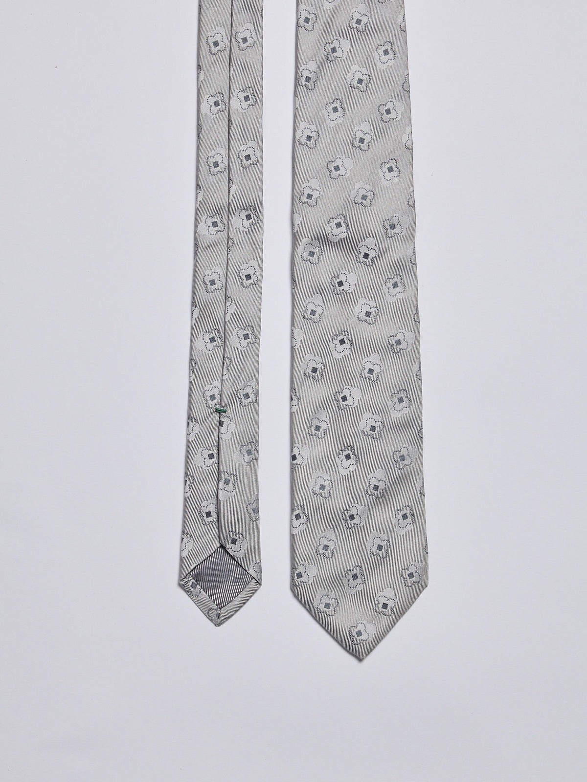 TAILORED SILK TIE - GREY