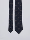 TAILORED WOOL/SILK BLEND TIE - BLUE