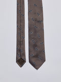 TAILORED SILK TIE - BROWN