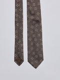 TAILORED SILK TIE - BROWN