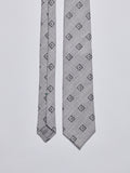 TAILORED WOOL/SILK BLEND TIE - GREY