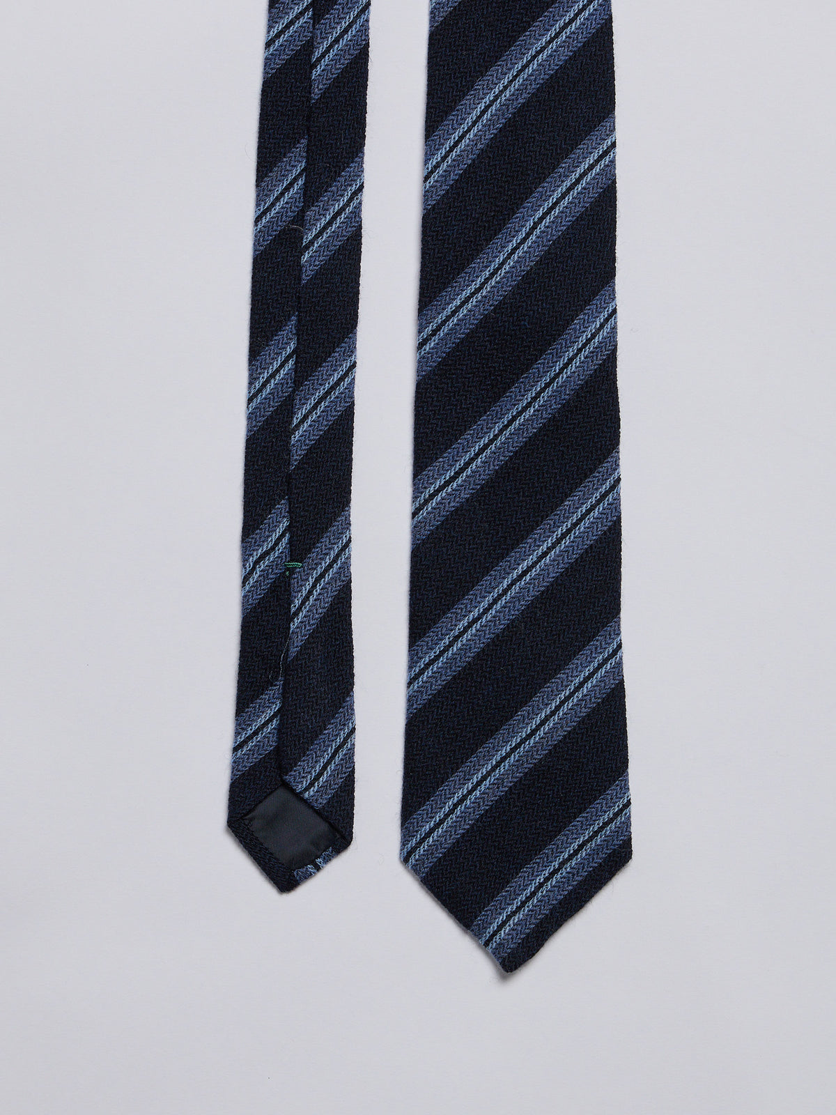 TAILORED WOOL TIE - BLUE/LIGHT BLUE