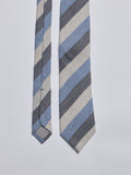 TAILORED WOOL TIE - GREY/LIGHT BLUE