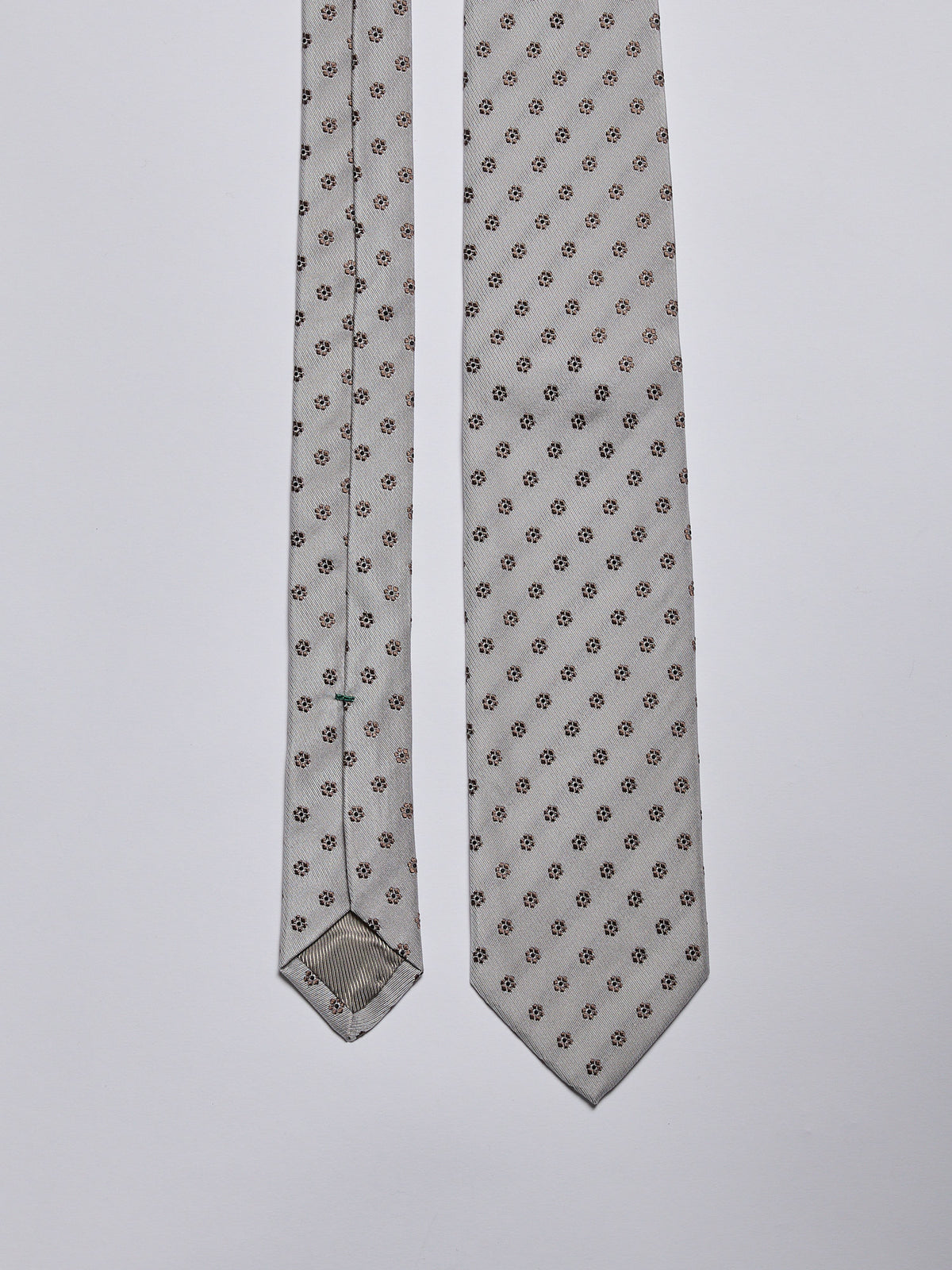 TAILORED SILK TIE - GREY