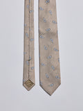 TAILORED SILK TIE - BEIGE
