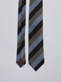 TAILORED WOOL TIE - LIGHT BLUE/DARK GREY