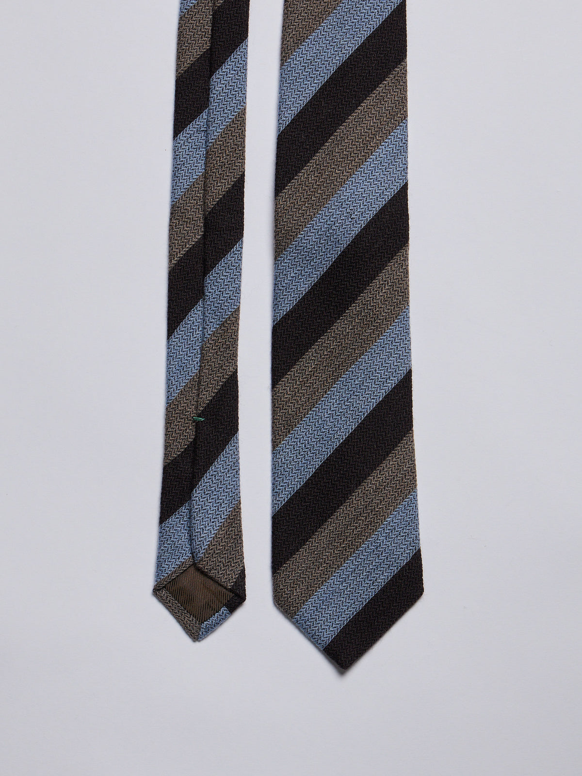TAILORED WOOL TIE - LIGHT BLUE/DARK GREY