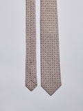 TAILORED SILK TIE - BEIGE