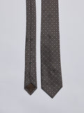 TAILORED SILK TIE - BROWN