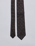 TAILORED SILK TIE - BROWN