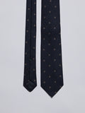 TAILORED WOOL/SILK BLEND TIE - BLUE