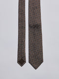 TAILORED SILK TIE - BROWN